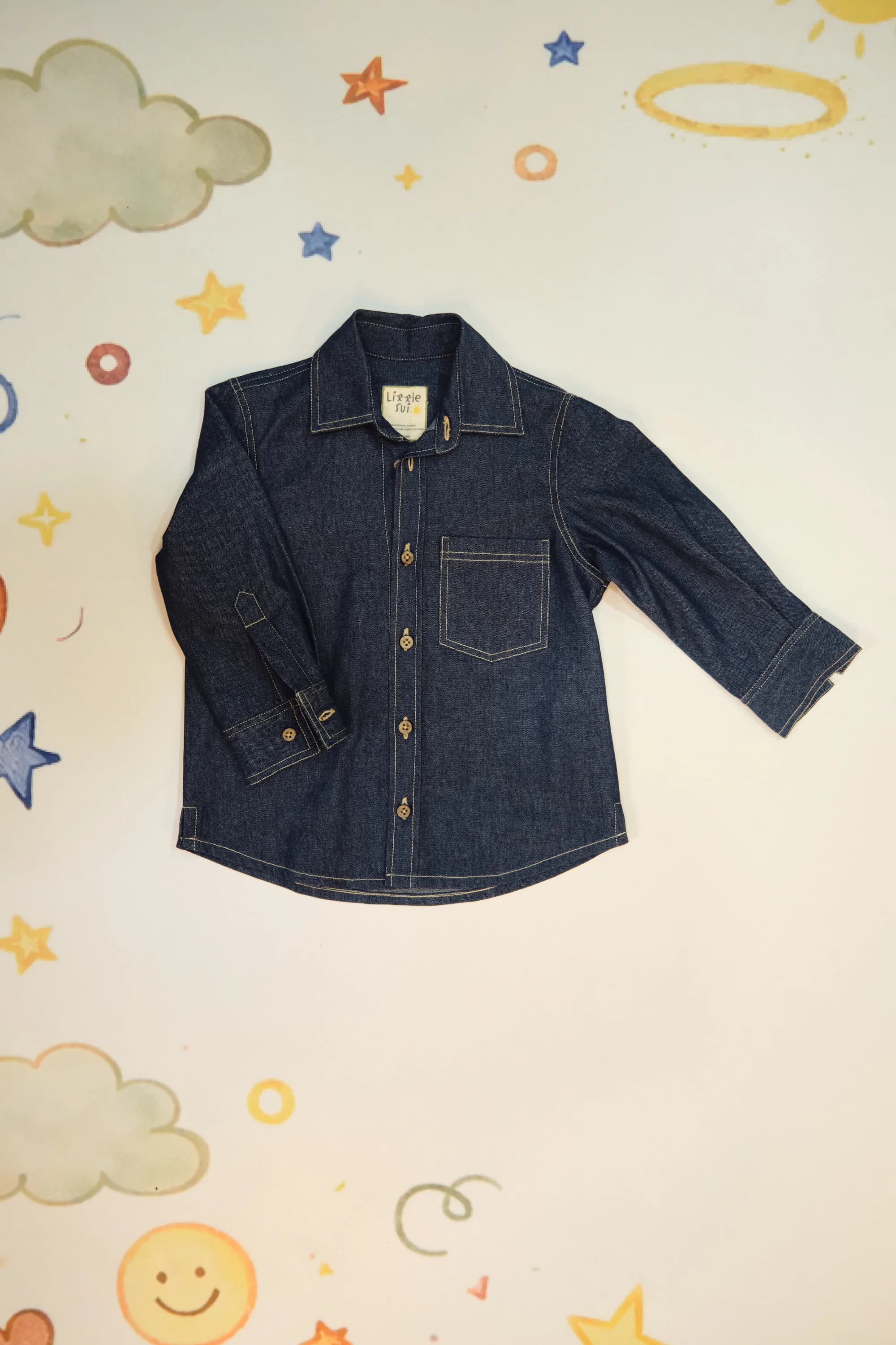 Ocean Sky Sustainable Denim Shirt 1