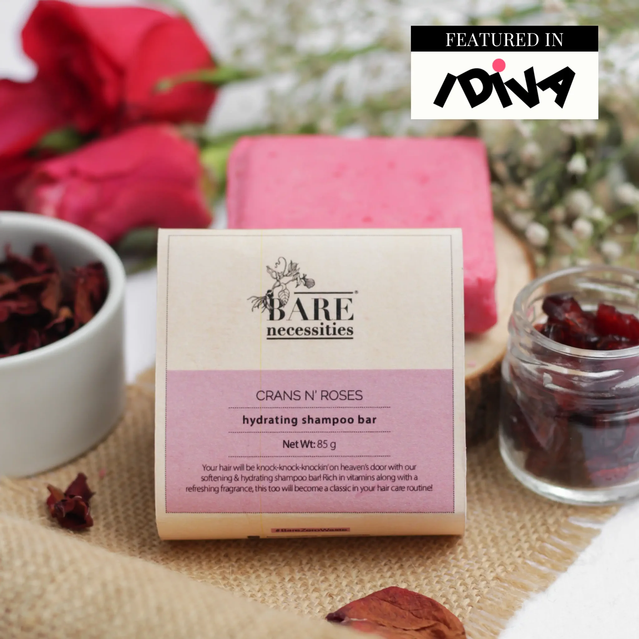 Crans N' Roses Shampoo Bar - Natural Vegan & Hydrating 1